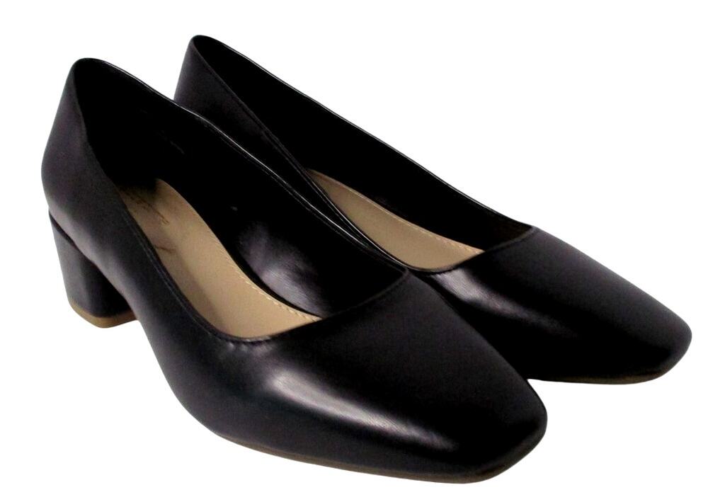 Liz Claiborne Women's Black Low Heel Square Toe Pumps Size 7M